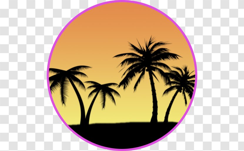 Palm Trees Date Clip Art - Silhouette Transparent PNG