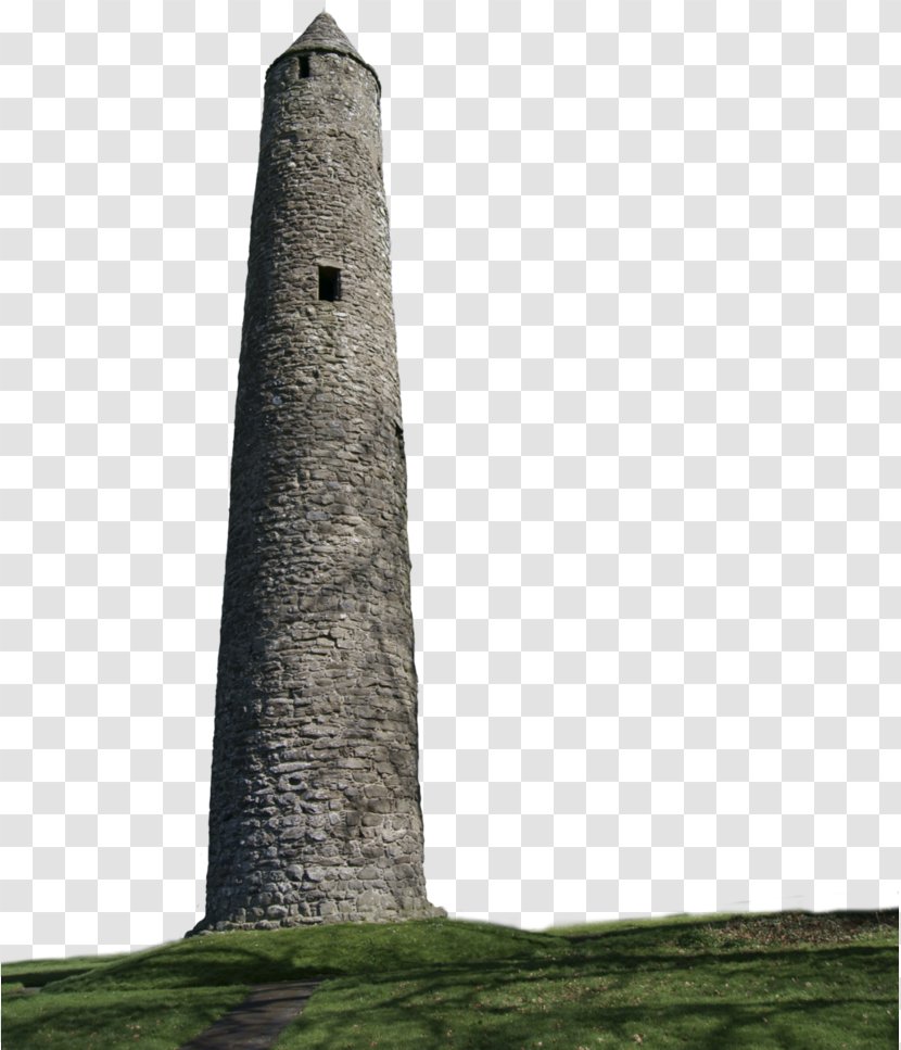 Irish Round Tower Leaning Of Pisa Eiffel Ireland - Monolith Transparent PNG