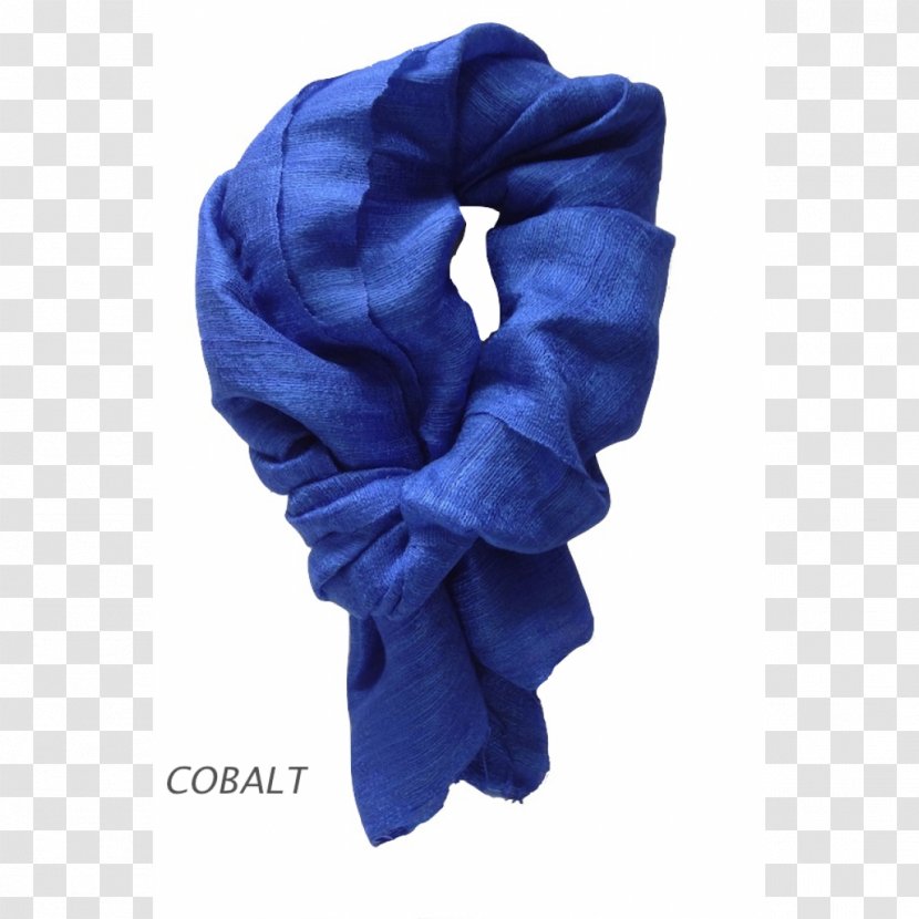 Scarf Shawl Silk Clothing Blue - Electric Transparent PNG