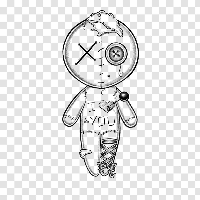 Drawing Voodoo Doll Sketch - Watercolor - Hand Painted Transparent PNG