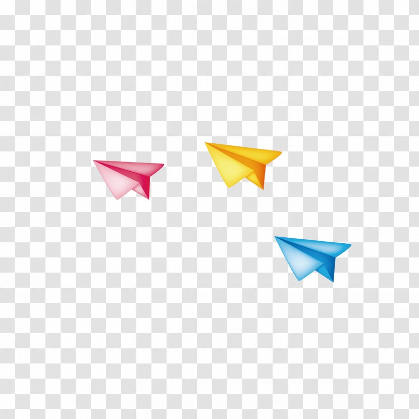 Paper Plane Airplane - Cartoon - Color Transparent PNG