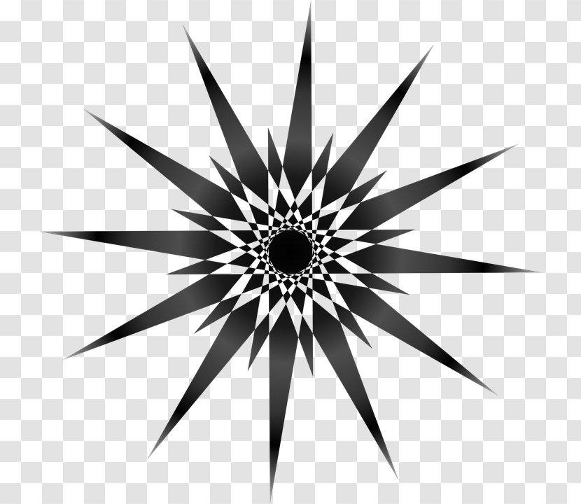 The Lightning And Sun Drawing - Stars Black Transparent PNG
