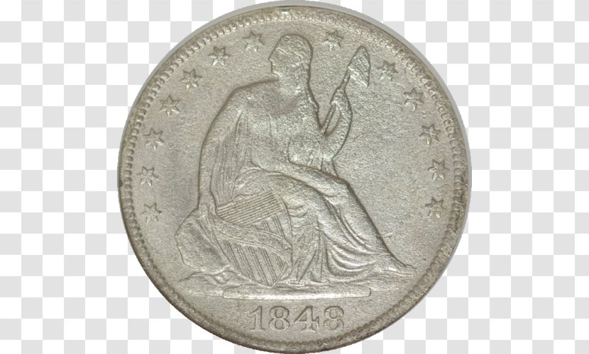 Quarter Half Dollar United States Coin Dime - Draped Bust Transparent PNG