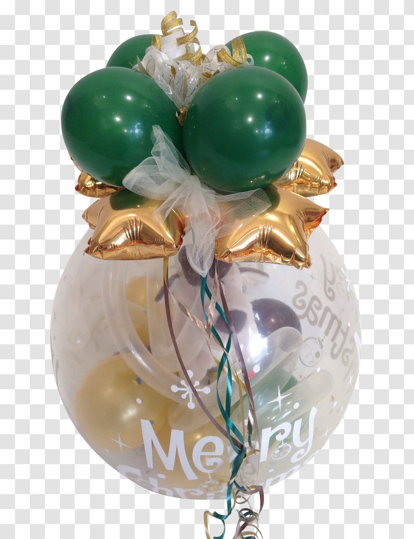 Gemstone Christmas Ornament Turquoise Bead Day - Ballon Gold Transparent PNG