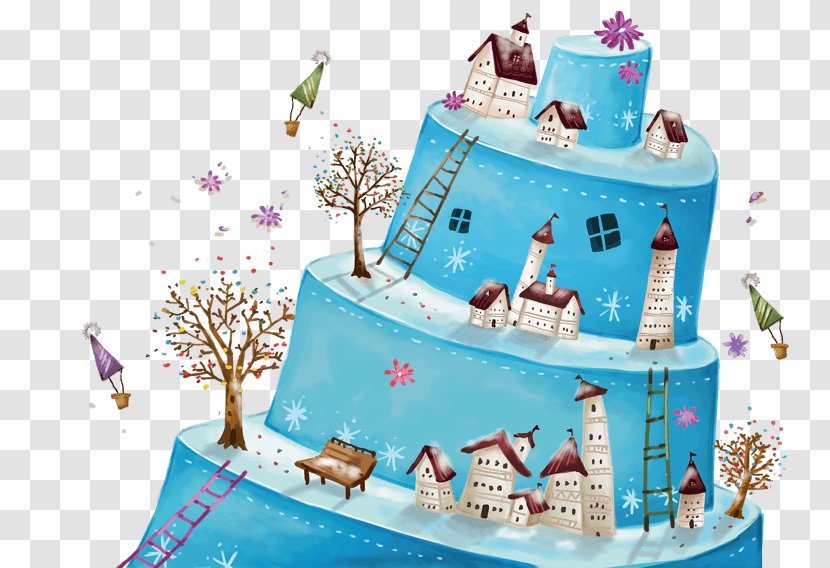 Birthday Cake Dessert Tea - Inside A House Transparent PNG