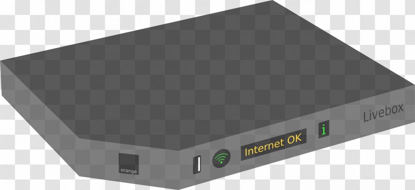 Orange Livebox Modem Router Clip Art - Symbol Transparent PNG