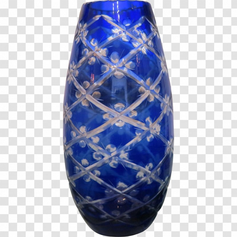 Vase Cobalt Blue Lead Glass Transparent PNG