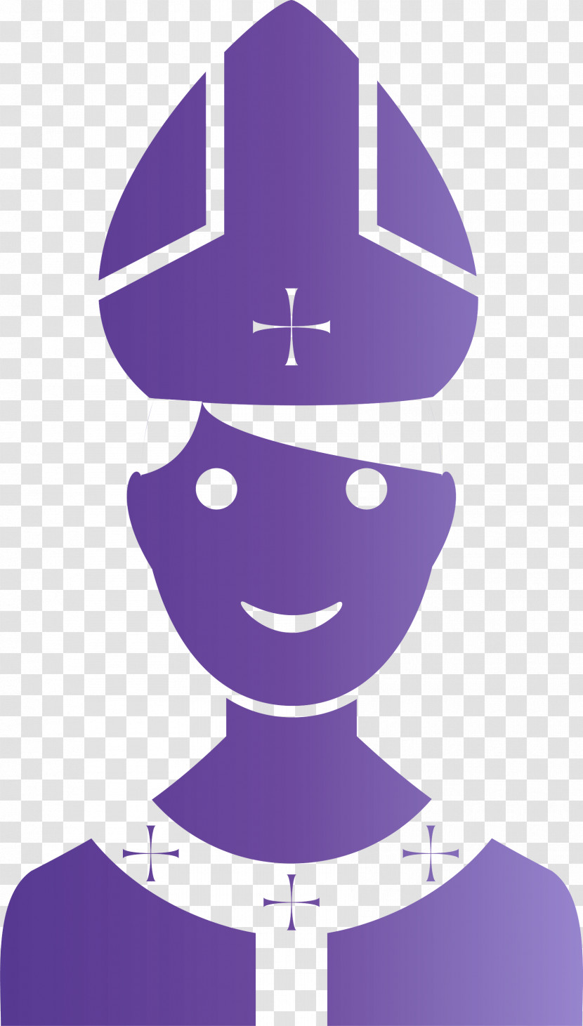 Violet Purple Head Cartoon Headgear Transparent PNG