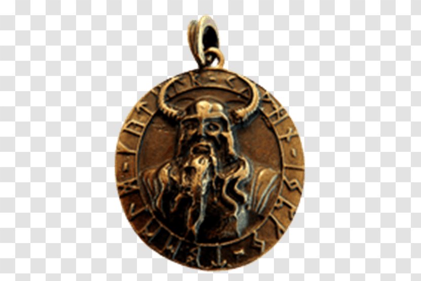 Locket Odin Charms & Pendants Brass Mjölnir - Medal - Vikings Transparent PNG