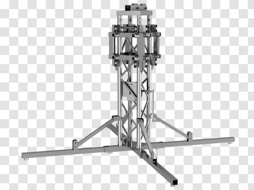 Lattice Tower Stage Konstrukcja Podium - Machine - Truss With Light Transparent PNG