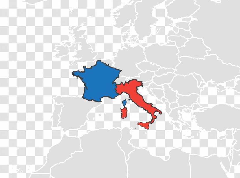 France Italy World Map Mapa Polityczna - Country Transparent PNG