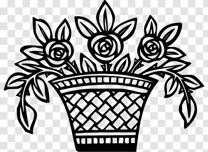 Drawing Basket Clip Art - Flower Transparent PNG
