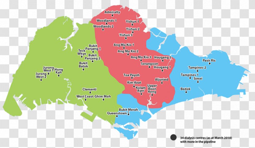 Singapore Vector Map - Area Transparent PNG