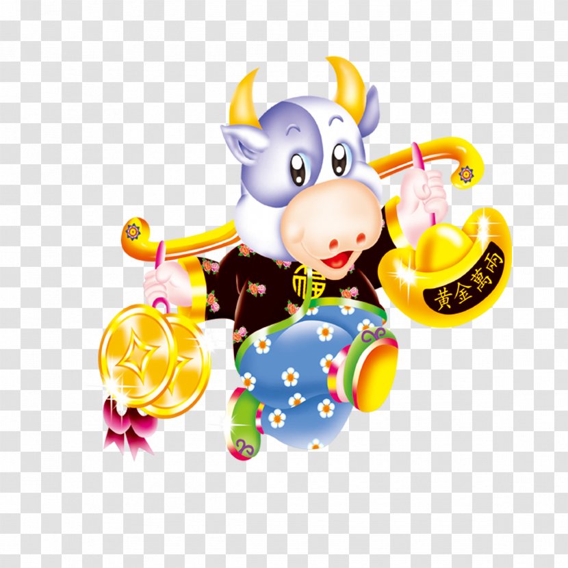 Chinese New Year Happiness Lunar Years Day - Taurus Transparent PNG