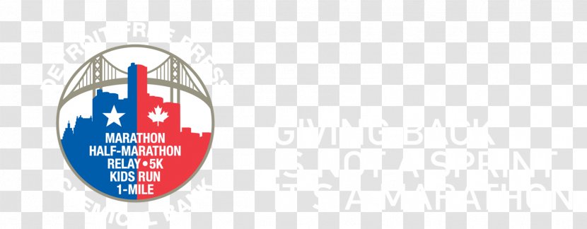 Detroit Free Press Marathon Logo Brand - Design Transparent PNG