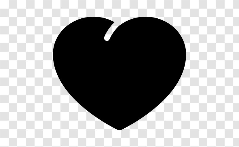 Heart Symbol Shape - Black And White Transparent PNG