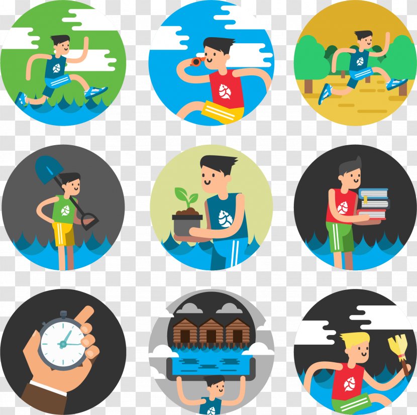 Drawing Illustration Lifestyle Health - Althletic Icon Transparent PNG