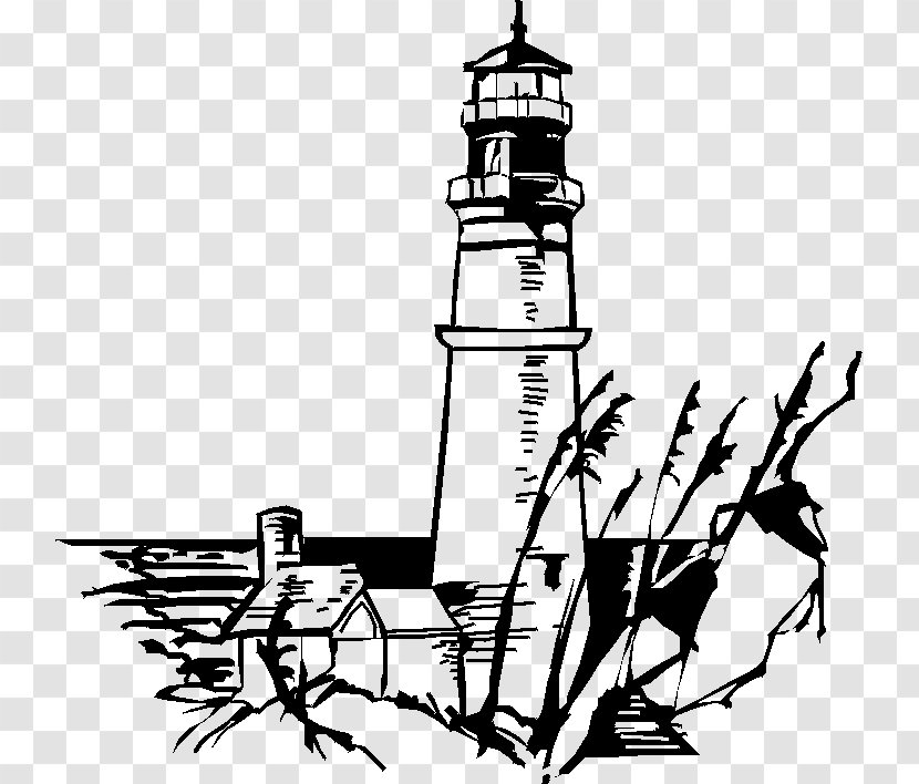Download Clip Art - Tree - Lighthouse Drawn Transparent PNG