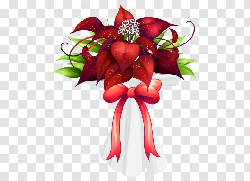Flower Bouquet Floral Design Clip Art - Pink - Red Christmas Transparent PNG