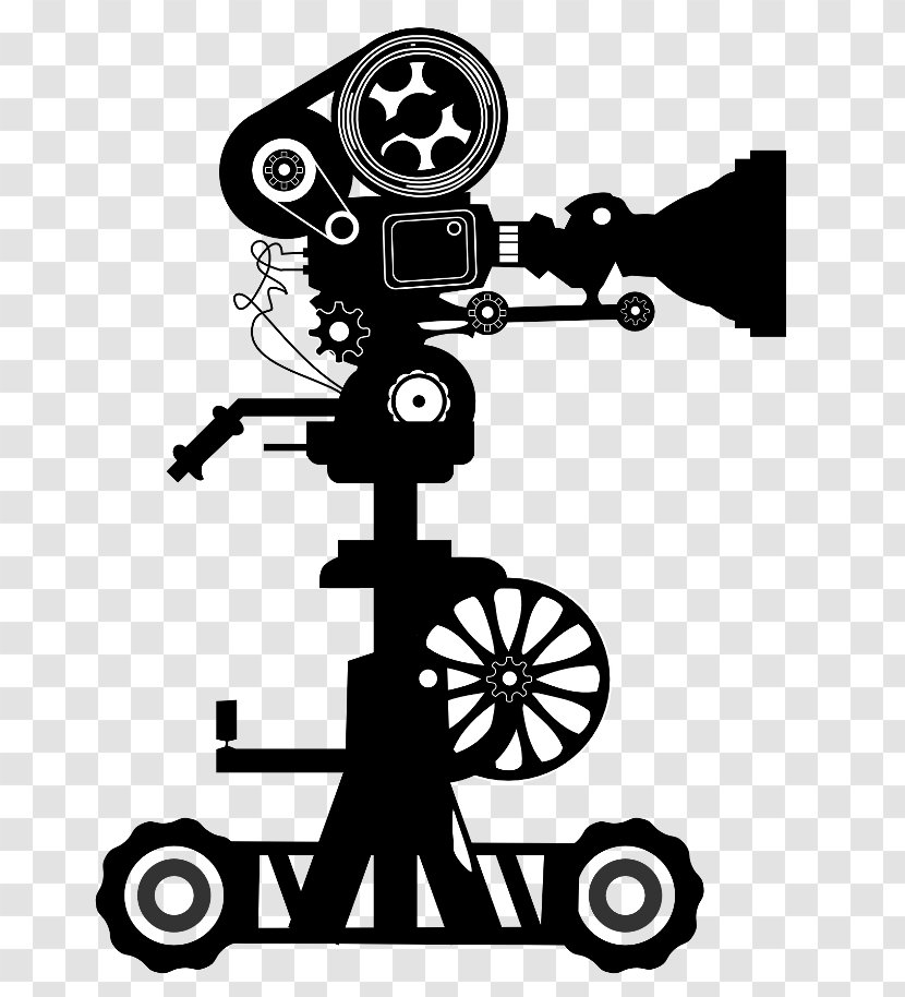 Photographic Film Movie Camera Cinema Clip Art - Monochrome Transparent PNG