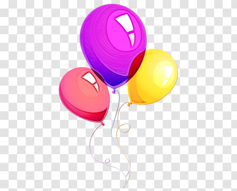 Watercolor Balloon - Material Property - Yoyo Smile Transparent PNG