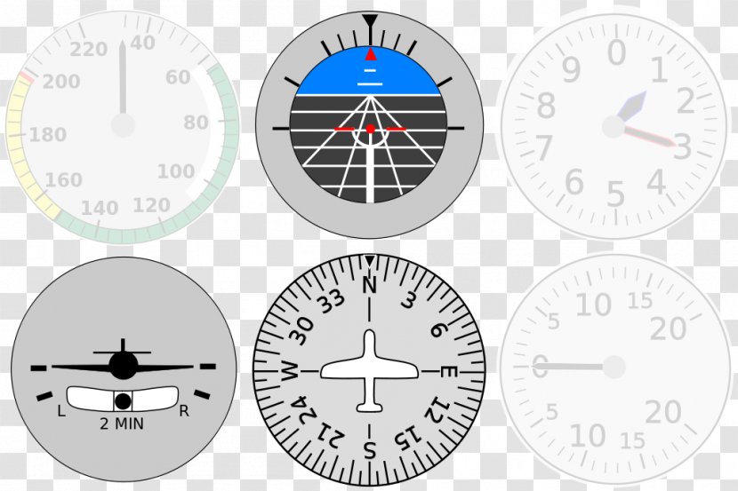 Airplane Aircraft Flight Instruments Instrument Rules - Control Surfaces - Partical Transparent PNG