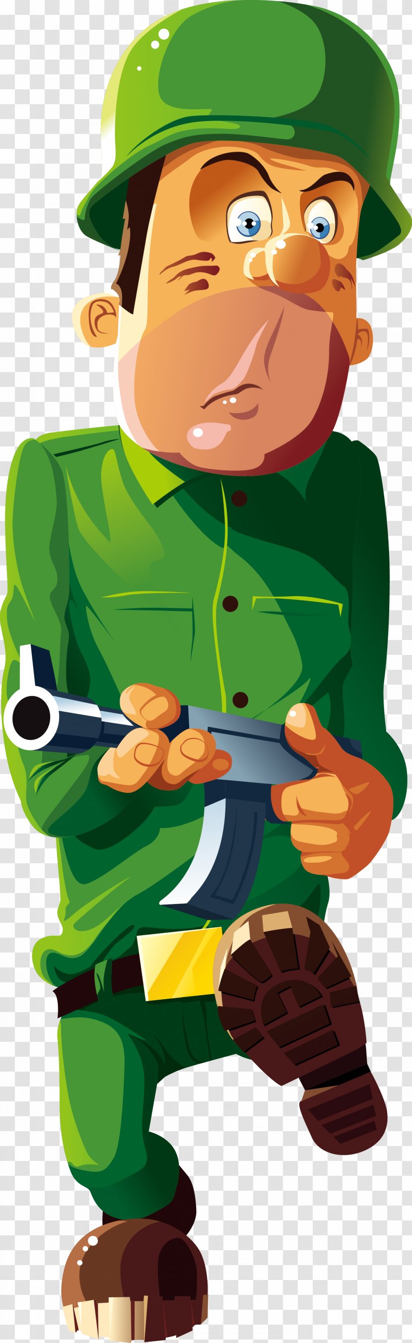 Soldier Cartoon Royalty-free Illustration - Marching - Q Version Warrior Figure Transparent PNG