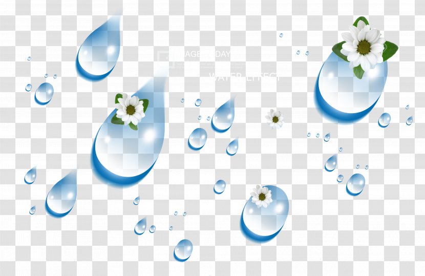 Graphic Design Drop - Fundal - Water Drops Blue Transparent PNG