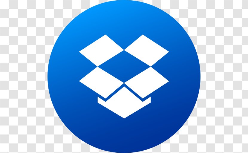 Dropbox Mobile App Application Software Computer File - Electric Blue - Facebook Grey Transparent PNG