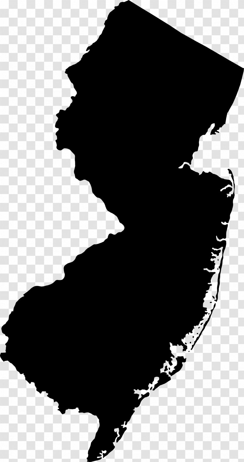 Jersey City Vector Map South - Monochrome Transparent PNG