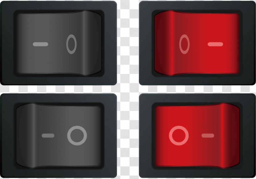 Switch Push-button Red Euclidean Vector - Technology - Button Transparent PNG