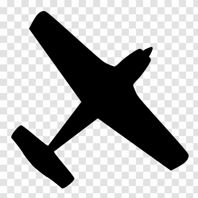 Airplane Fixed-wing Aircraft Cessna 172 Clip Art - Silhouette - Plane Transparent PNG