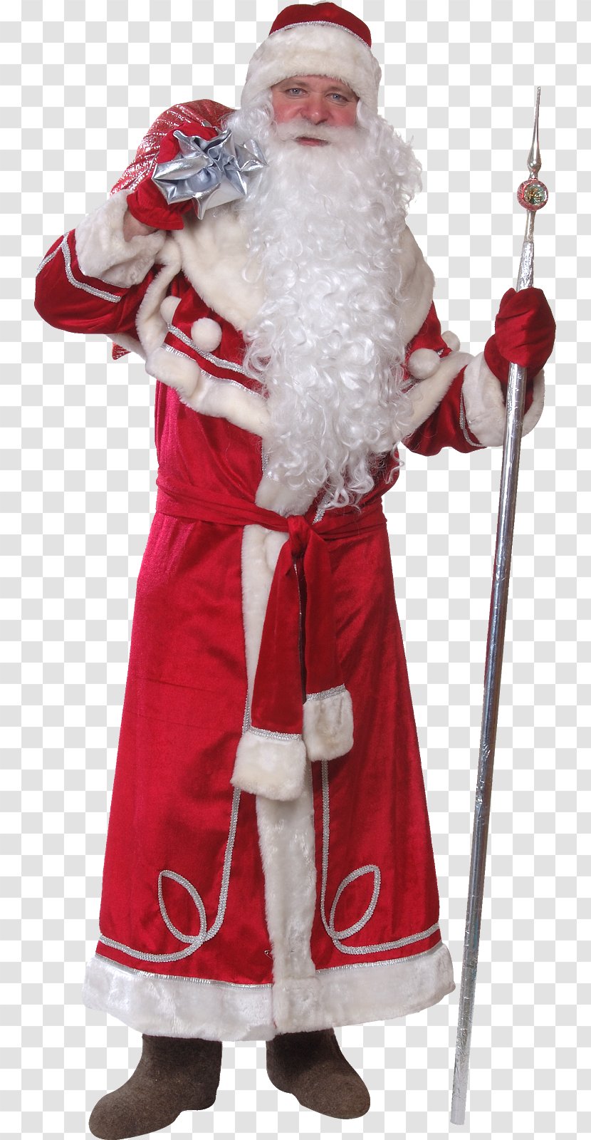 Ded Moroz Santa Claus Snegurochka Grandfather Christmas Ornament - Costume Transparent PNG