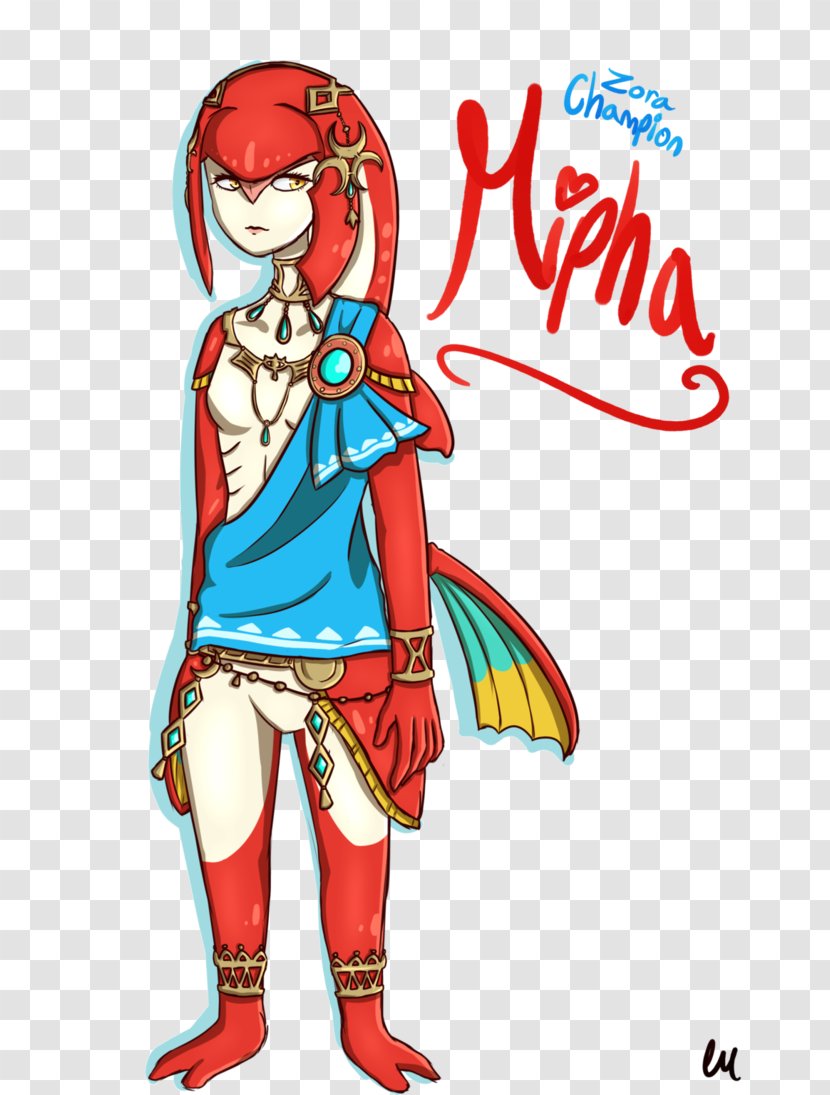 The Legend Of Zelda: Breath Wild Wii U Mipha Drawing - Silhouette - Zelda Champions Transparent PNG