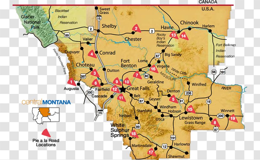 Virgelle Sandstone Dessert Trail Map Pie - Poster Transparent PNG