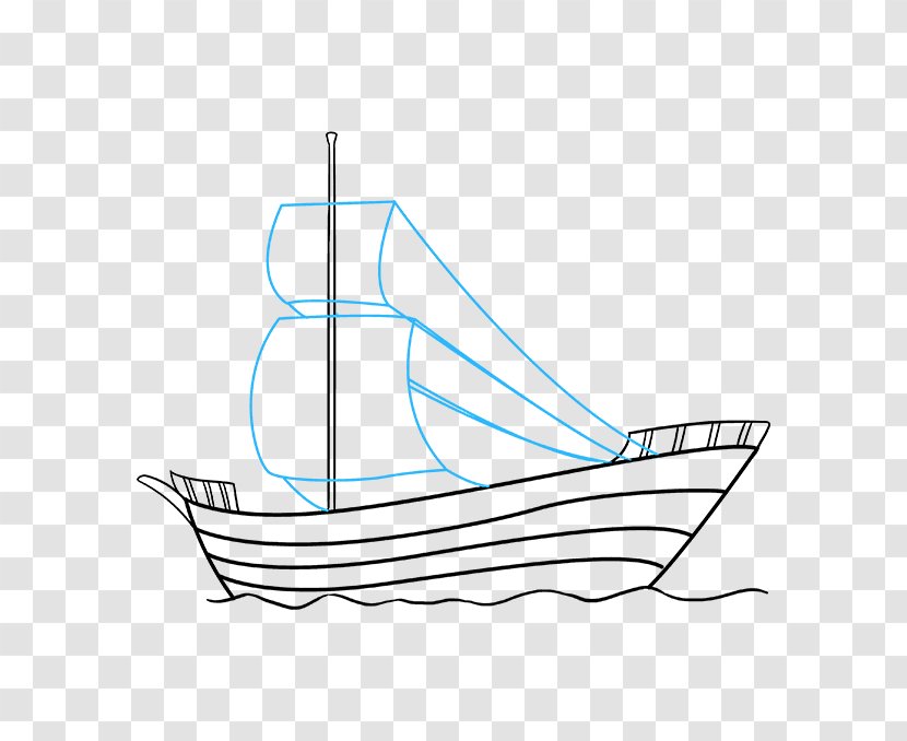 Drawing A Pirate Ship Piracy Caravel - Sailing Transparent PNG