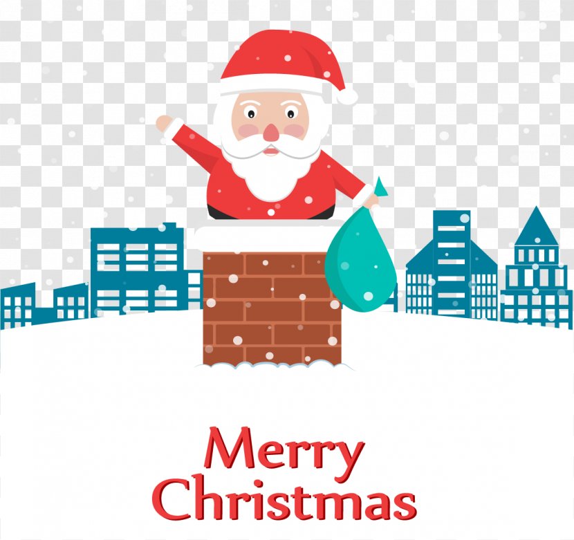 Santa Claus Chimney Christmas Clip Art - Ornament - Snow Transparent PNG