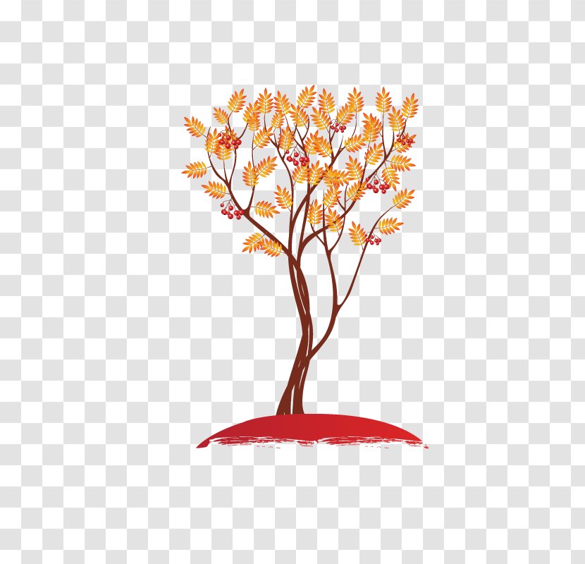Clip Art Fall Tree Vector Graphics - Flower - Embellishment Transparent PNG