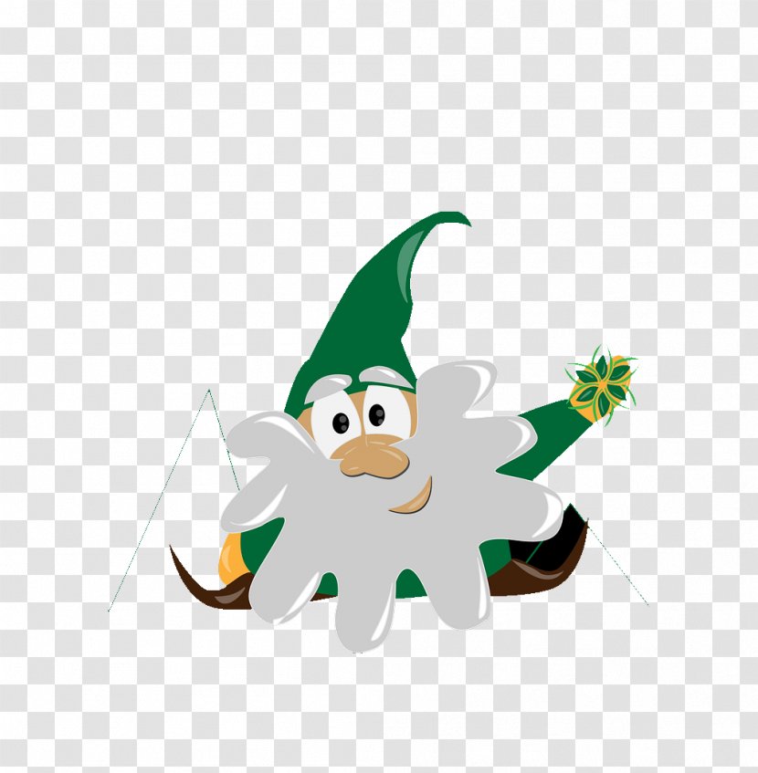 Garden Gnome Clip Art - Green - White Beard Grandfather Transparent PNG