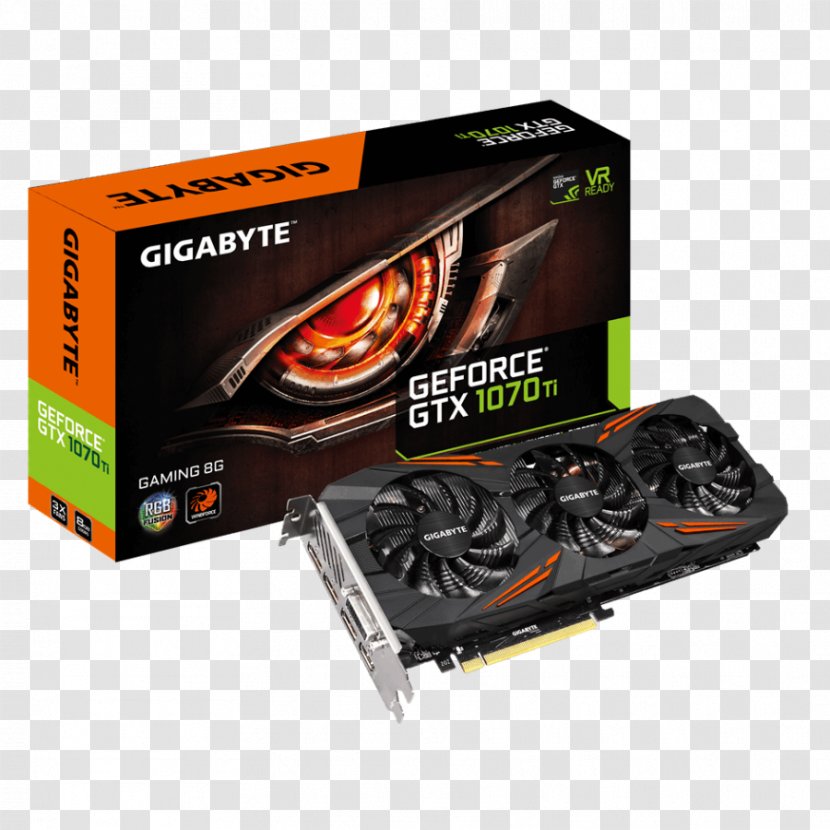 Graphics Cards & Video Adapters Gigabyte Nvidia Geforce Gtx 1070 Ti Gaming 8g GDDR5 SDRAM - Electronics Accessory - Computer Transparent PNG