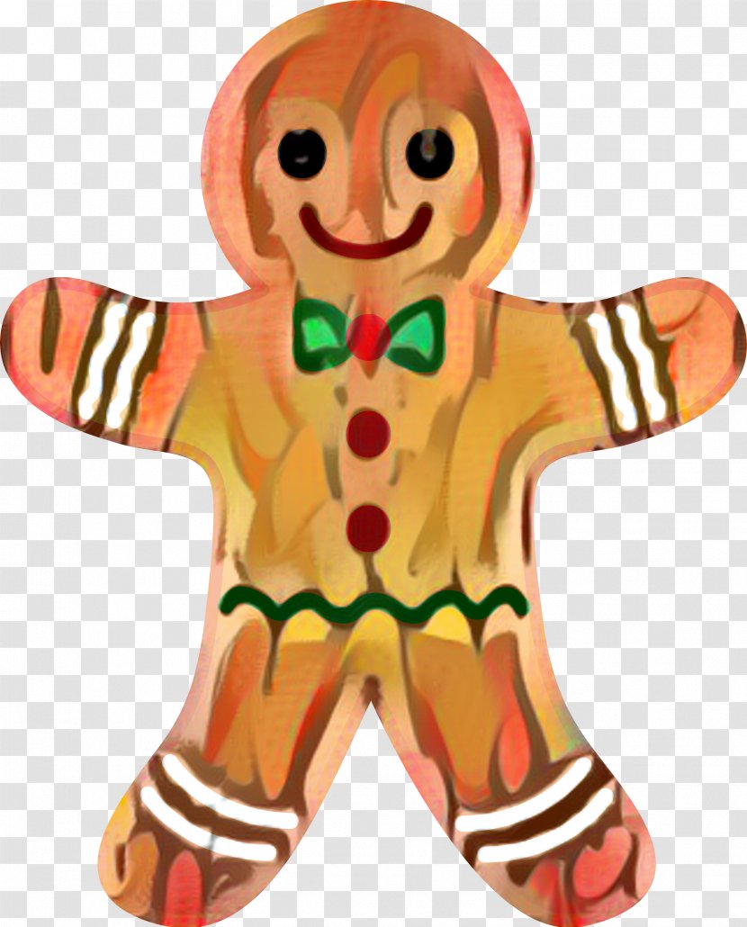 Christmas Gingerbread Man - Drawing - Toy Orange Transparent PNG