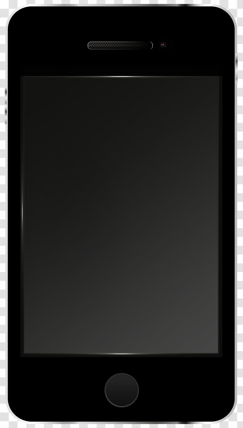 Mobile Phones Smartphone Handheld Devices Clip Art - Black Transparent PNG