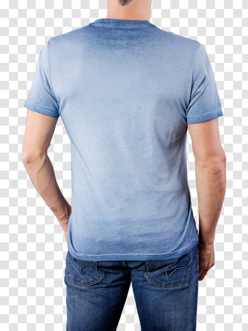 T-shirt Sleeve Neck Product - Blue - Shirt Cleaning Transparent PNG
