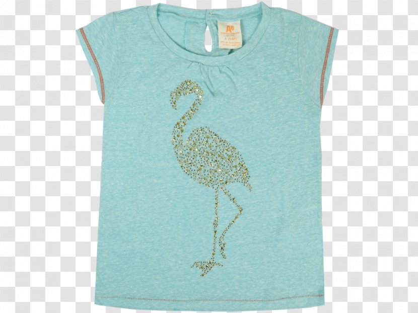 T-shirt Sleeve Neck Outerwear Animal - American Flamingo Transparent PNG