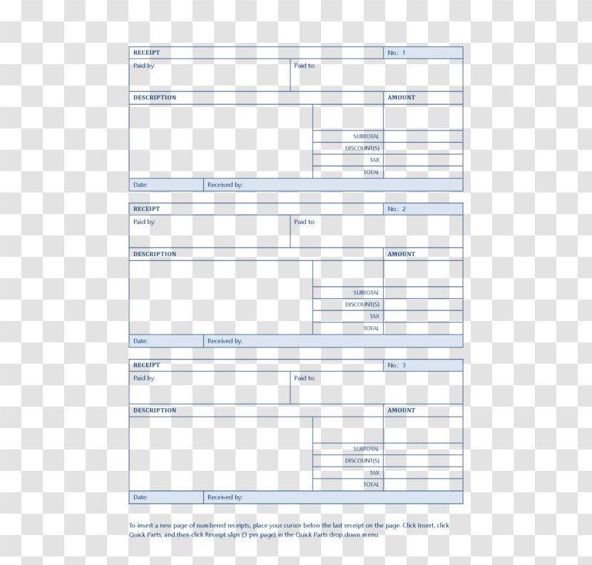 Receipt Sales Template Invoice Form - Rectangle - Diagram Transparent PNG