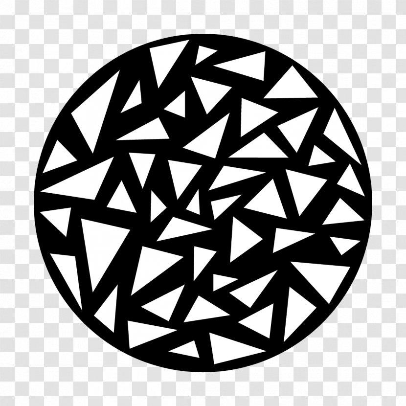 Triangle Pattern Line Font Circle - Blackandwhite Transparent PNG