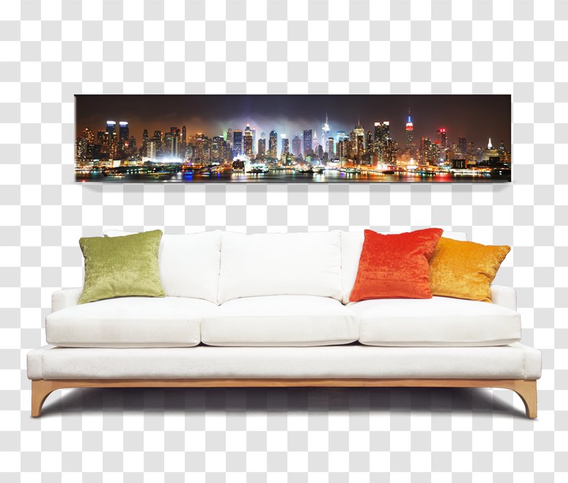 Canvas Print Sofa Bed Couch Living Room Interior Design Services - Photography Transparent PNG