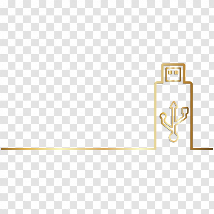 USB Common External Power Supply Icon - Usb Flash Drives - Vector Golden Transparent PNG