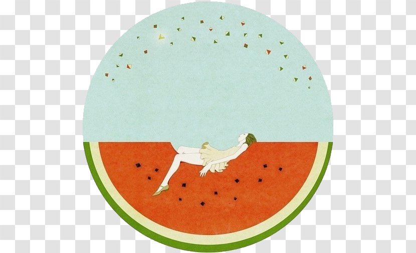 Watermelon Drawing Wallpaper - Citrullus - Small Fresh,Beautiful,Hand Painted,watermelon Transparent PNG