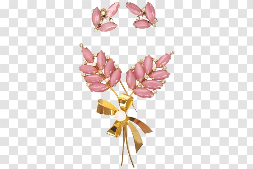 Earring Brooch Imitation Gemstones & Rhinestones Jewellery Estate Jewelry - Wedding Ring - GOLD BANNER Transparent PNG